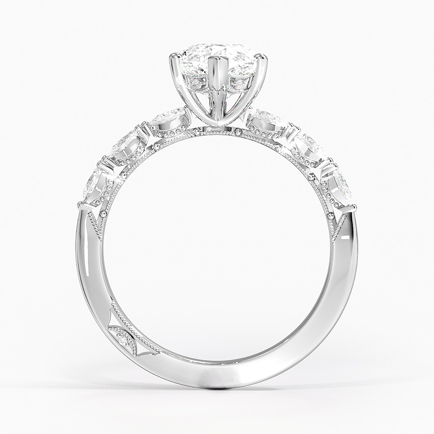 Tacori Sculpted Crescent Pear Diamond Engagement Ring