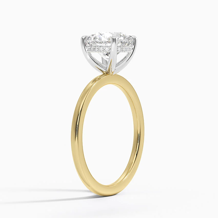 Platinum Adorned Mixed Metal Diamond Engagement Ring