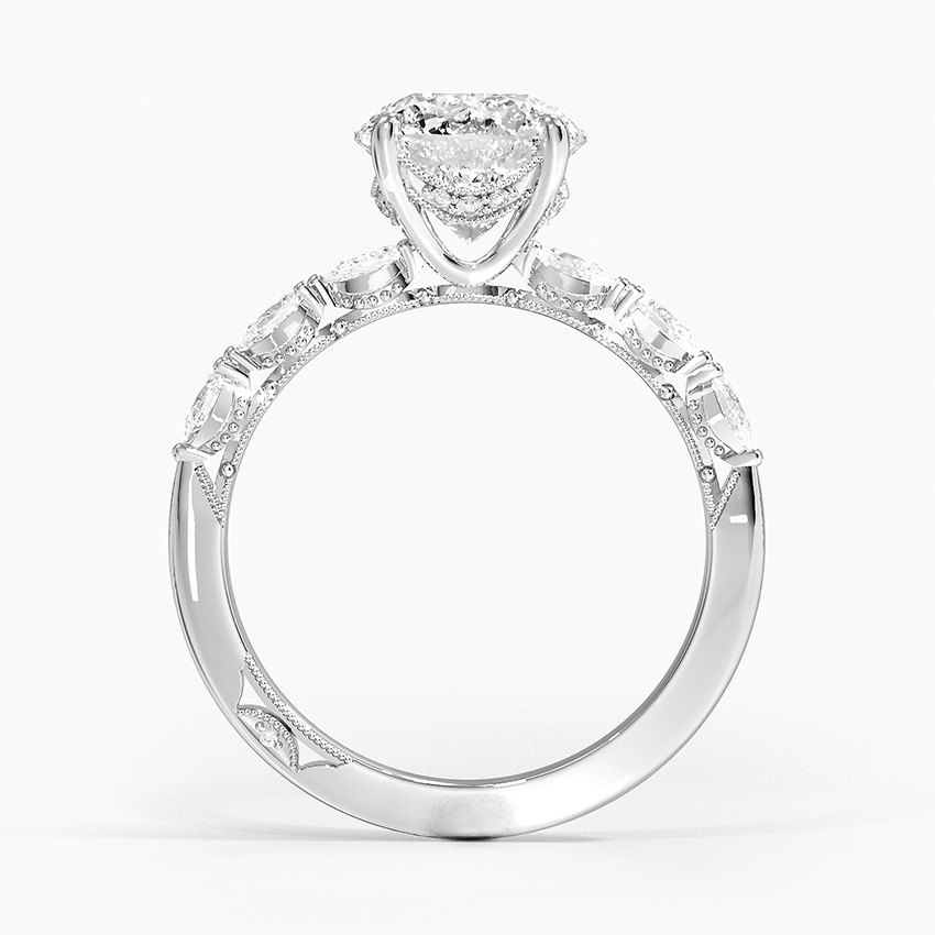Tacori Sculpted Crescent Pear Diamond Engagement Ring