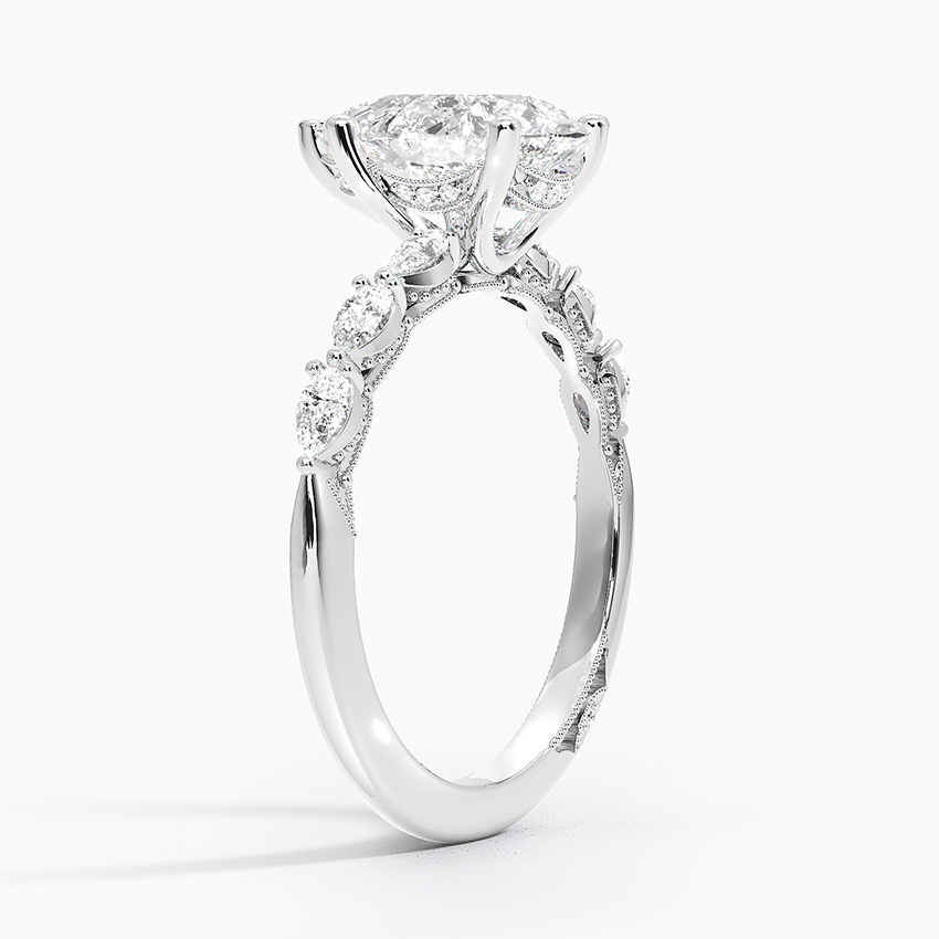 Tacori Sculpted Crescent Pear Diamond Engagement Ring